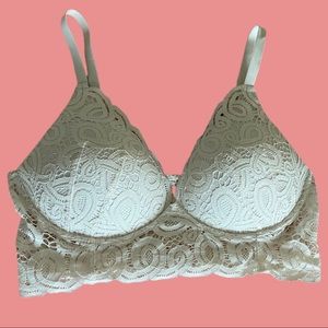 PINK BY VICTORIA SECRETS LACE WIRELESS PUSH-UP BRA